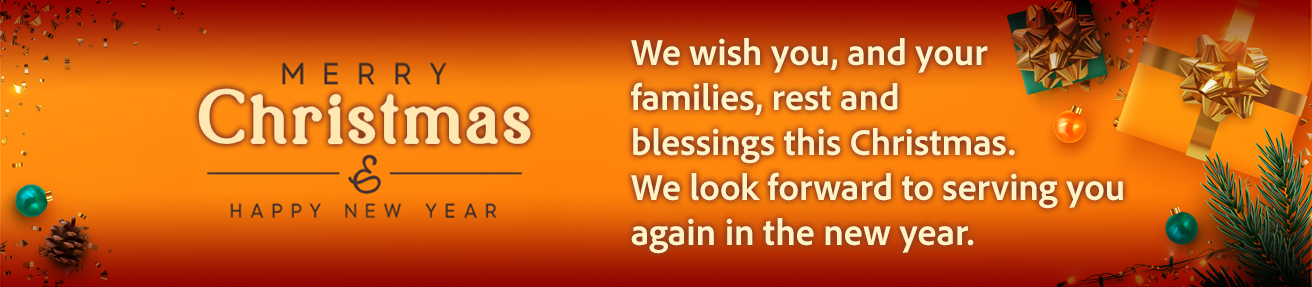 Premier will be closed, December 24, 2025 until January 5, 2026 for the holiday season